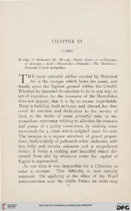 Chapter VI: Cairo