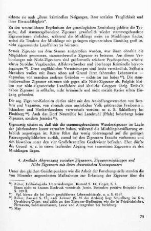 4. Amtliche Abgrenzung zwischen Zigeunern, Zigeunermischlingen und Nicht-Zigeunern mit ihren theoretischen Konsequenzen