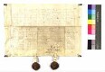 Graf Eberhard von Werdenberg und Graf Heinrich von Werdenberg, Gebrüder, vereinbaren, dass dem Kloster zu den Wengen bei Ulm ein Teil und der Kirchensatz von ihren Gütern zu Albeck (Albegg) zustehen soll und ihrem Oheim von Württemberg (Wirtenberg) seine Rechte und Gült. Wem von ihnen beiden Albeck zufällt, dem soll auch Sontheim (Sunthein) gehören, welches mit 2.400 Pfund abgelößt werden soll. Sodann Bestimmungen wegen des gegenseitigen Erbrechtes bei kinderlosem Ableben, bezüglich der Aussteuer der Töchter und Morgengabe der Frauen, heimfällige Lehen sollen geteilt werden. Ebenso ihr Schaden in Hinsicht auf den Anspruch ihrer Schwester der von Fürstenberg auf ihrer Mutter Gut. Dem Graf Heinrich steht bei der Teilung die erste Wahl zu.