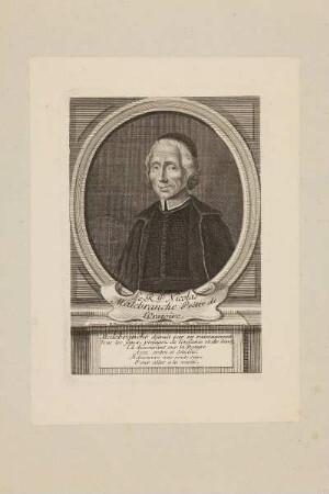 Bildnis des Nicolas Malebranche