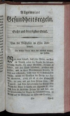 Sechs und dreißigstes Stück.