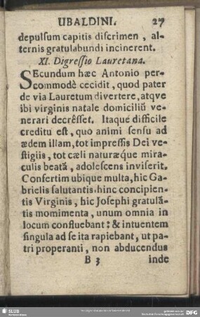 XI. Digressio Lauretana