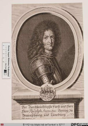 Bildnis Rudolf August, Herzog zu Braunschweig-Lüneburg-Wolfenbüttel (reg. 1666-1704)