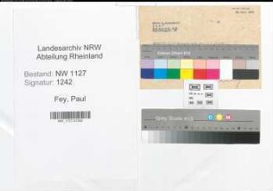 Entnazifizierung Paul Fey , geb. 00.00.0000 ()