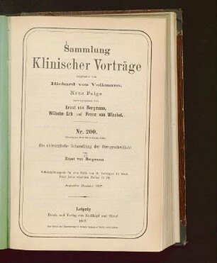 Die chirurgische Behandlung der Hirngeschwülste
