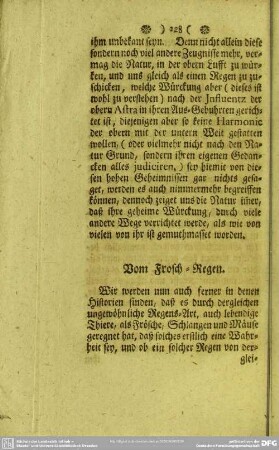 Vom Frosch-Regen
