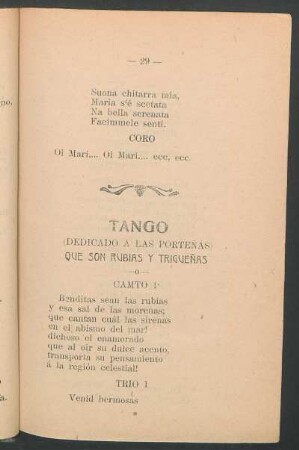 Tango : (Dedicado a las porteñas que son rubias y trigueñas)