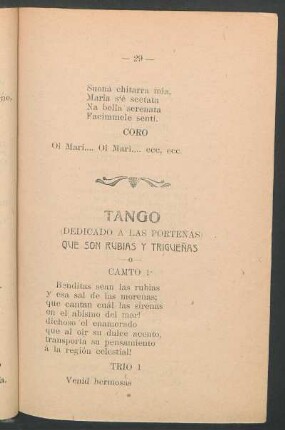 Tango : (Dedicado a las porteñas que son rubias y trigueñas)