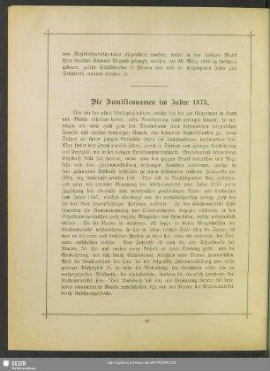 Die Familiennamen im Jahre 1575