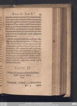 Caput II. Probatur scripturae testimoniis, Deum Velle omnes saluos fieri.