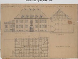 Beuel Direktionsgebäude, Wiederaufbau des abgebrannten Dachstuhls