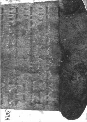 Grabstein 369 (Index: 100106665) Material: Sandstein Zustand: stark verwittert, weitgehender Textverlust Maße HxBxT: 80x41x9 cm Beschreibung: Stele mit geschwungenem, überkragendem Bogenaufsatz, Sockel Besonderheit: Kindergrab: Grabstein 369A