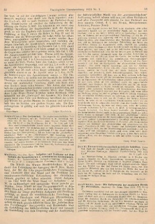 57 [Rezension] Völker, Karl (Übers.), Augustinus: Der Gottesstaat