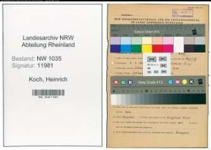 Entnazifizierung Heinrich Koch , geb. 06.04.1908 (Schmiedemeister)