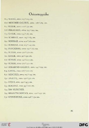 Orientteppiche (Nr. 815-836)