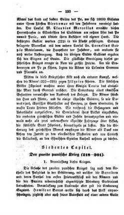 Siebentes Capitel. Der zweite punische Krieg (218 - 201)