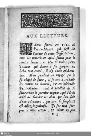 Aux Lecteurs