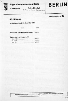 Nr. 43, 20. Dezember 1986