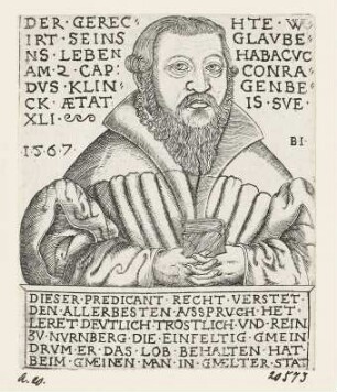 Bildnis Conrad Klingenbeck, aus: "Führungspersönlichkeiten der Reformation"