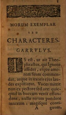 Morum Exemplar seu Characteres