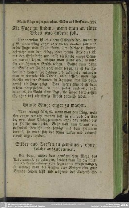 Silber aus Tressen zu gewinnen, ohne solche auszubrennen