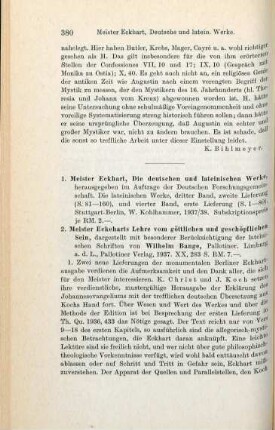 380-383 [Rezension] Meister Eckhart, Die deutschen und lateinischen Werke