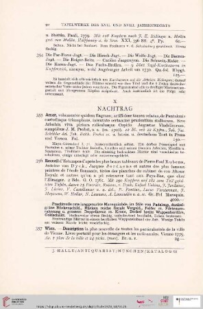 X. Nachtrag (Nr. 355 - 357)