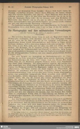 Die Photographie und ihre militairischen Verwendungen