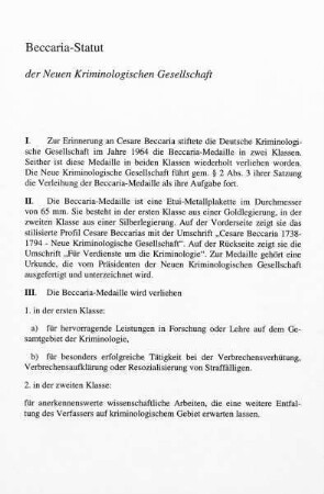 7-8, Beccaria-Statut
