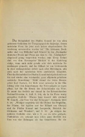 Zur Metrik des deutschen Rolandsliedes