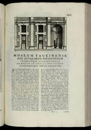 Museum Taurinense Sive Antiquarum Inscriptionum.