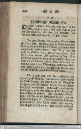 §. 53. Hamburgs Mund-Art