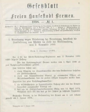 7. Januar-31. Dezember = No. 1-43