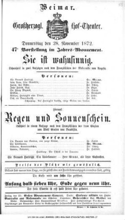 Regen und Sonnenschein