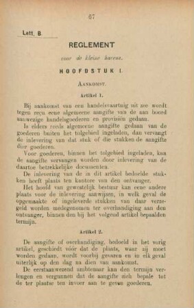 Hoofdstuk I. Aankomst