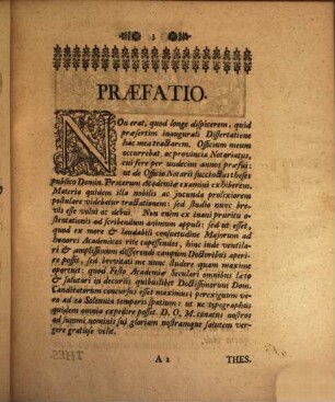 Disp. iur. inaug. exhibens theses de officio notarii