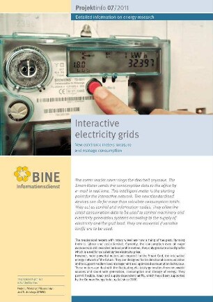 Interactive electricity grids. New electronic meters measure and manage consumption.