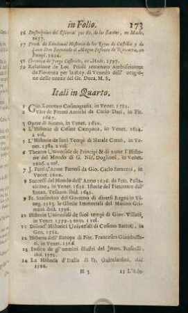 173-199, Itali in Quarto.