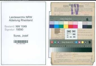 Entnazifizierung Josef Sures , geb. 28.01.1894 (Beamter)