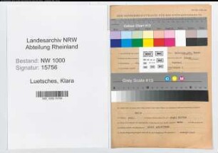 Entnazifizierung Klara Luetsches, geb. 15.09.1919 ()