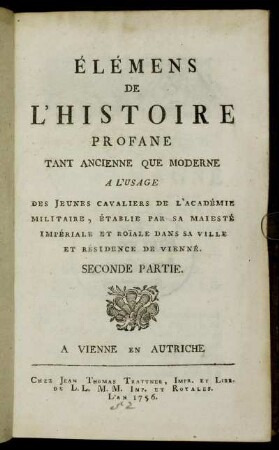 2: Élémens de l'histoire profane tant ancienne que moderne