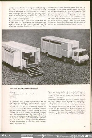 Ambulante Selbstbedienungsverkaufsstelle : Verkehrsmittel/Produktideen