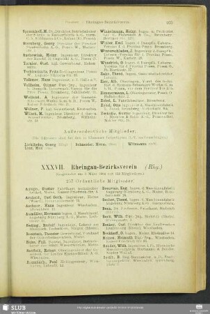 XXXVII. Rheingau-Bezirksverein.