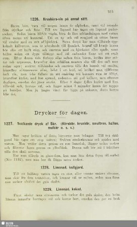 Drycker för dagen