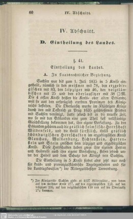 IV. Abschnitt. D. Eintheilung des Landes