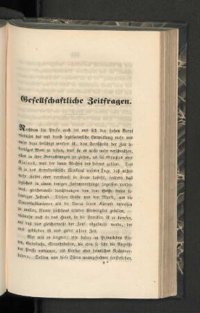 Gesellschaftliche Zeitfragen.