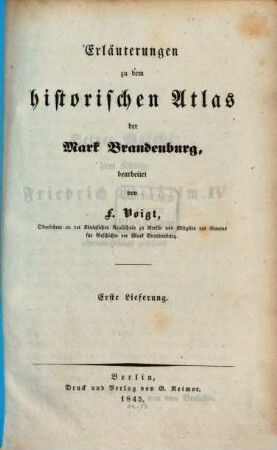 Erläuterungen zu dem historischen Atlas der Mark Brandenburg, 1