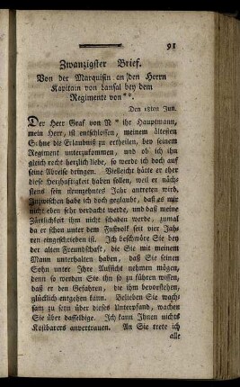 Zwanzigster Brief – Sechs und dreyßigster Brief