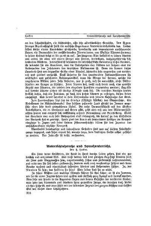 Unterrichtssprache und Sprachunterricht