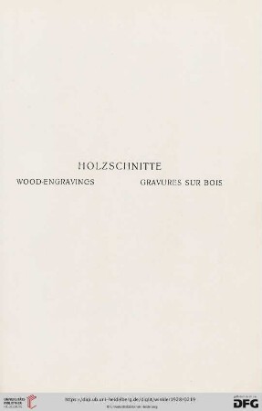 Holzschnitte - Wood-Engravings - Gravures sur bois